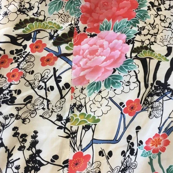 Floral Open Blazer Lined Pockets size small - Picture 4 of 7